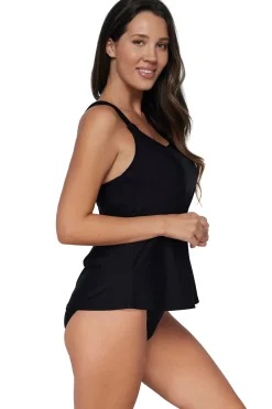 Tankinis<Sunsets Escape Black Jenna Tankini Top