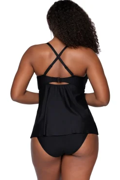 Plus Size|Tankinis<Sunsets Escape Black Tori Tankini
