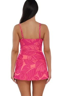 Swim Dress<Sunsets Escape Blushing Palms Sandbar Rib Sienna Swim Dress