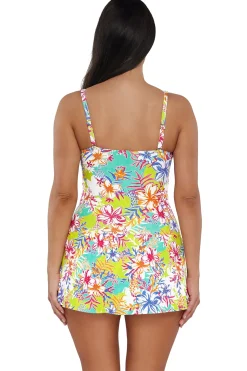 Swim Dress<Sunsets Escape Botanical Bliss Sandbar Rib Sienna Swim Dress