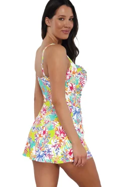 Swim Dress<Sunsets Escape Botanical Bliss Sandbar Rib Sienna Swim Dress