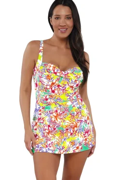 Swim Dress<Sunsets Escape Botanical Bliss Sandbar Rib Sienna Swim Dress