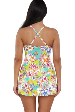 Swim Dress<Sunsets Escape Botanical Bliss Sandbar Rib Sienna Swim Dress