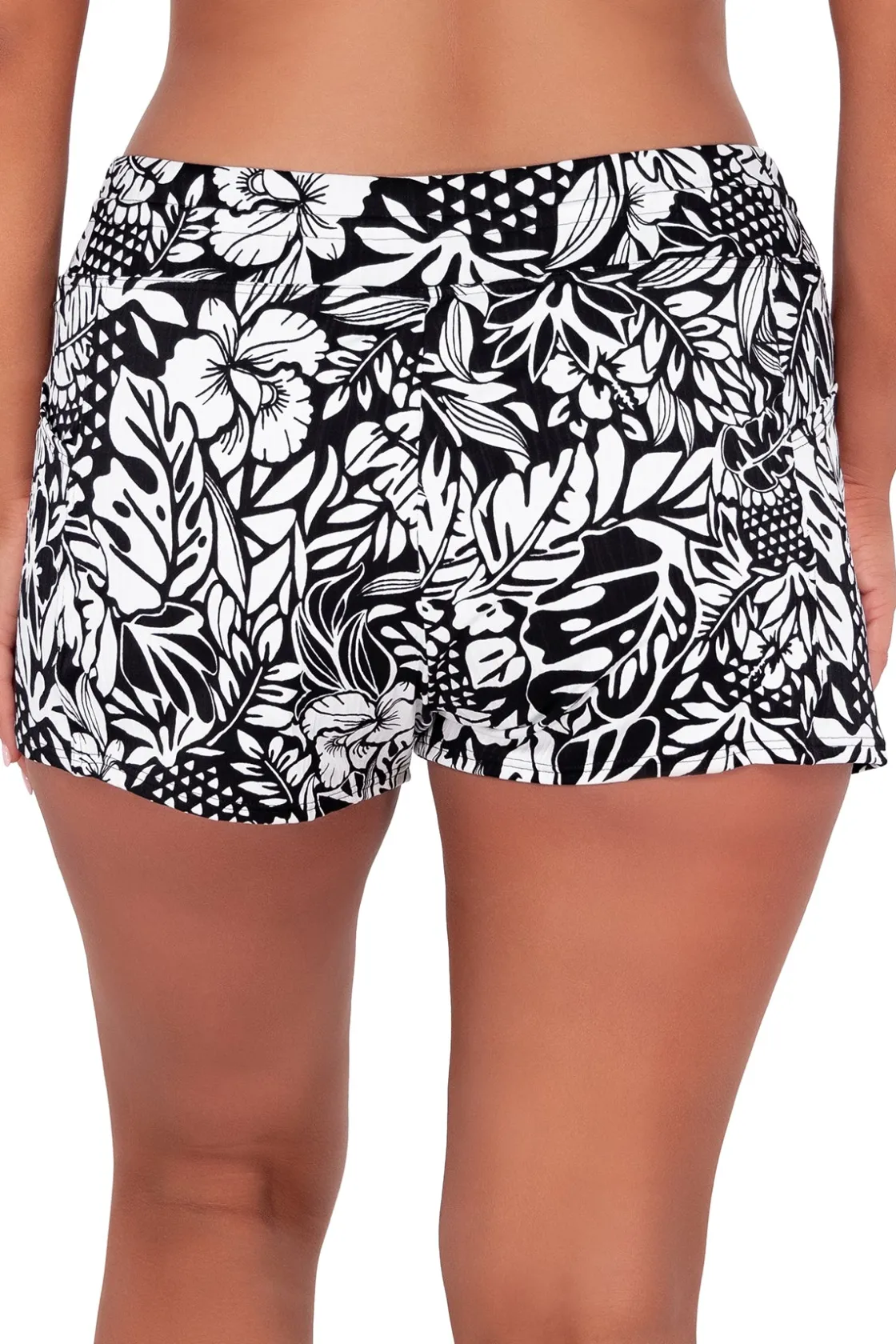 Plus Size<Sunsets Escape Caribbean Seagrass Texture Laguna Swim Short