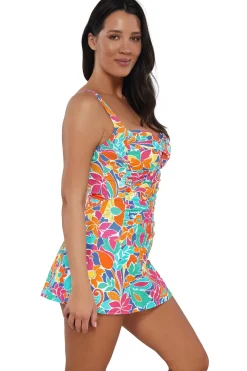 Swim Dress<Sunsets Escape Festive Floral Sandbar Rib Sienna Swim Dress