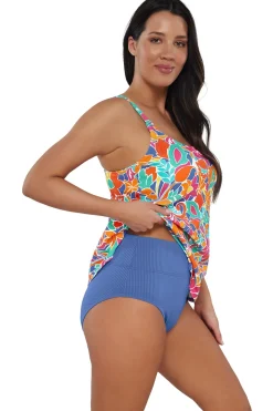Tankinis<Sunsets Escape Festive Floral Sandbar Rib Jenna Tankini Top