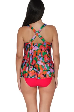 Plus Size|Wire-Free<Sunsets Escape Hummingbird Cove Sadie Tankini Top