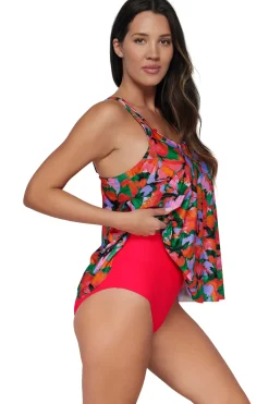 Plus Size|Wire-Free<Sunsets Escape Hummingbird Cove Sadie Tankini Top
