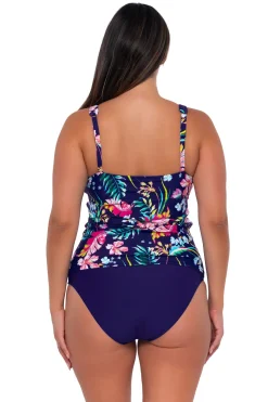 Plus Size|Underwire<Sunsets Escape Island Getaway Emerson Tankini Top