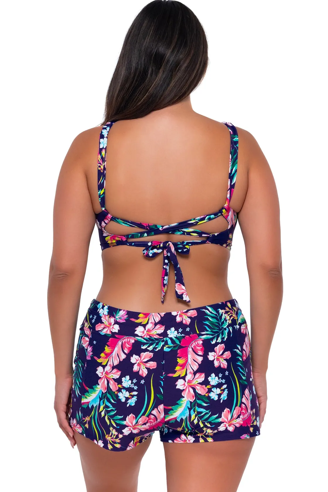 Plus Size<Sunsets Escape Island Getaway Laguna Swim Short