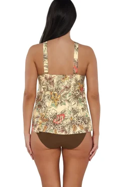 Plus Size|Wire-Free<Sunsets Escape Island Spice Sadie Tankini Top