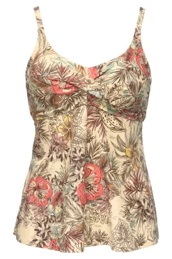 Plus Size|Wire-Free<Sunsets Escape Island Spice Tori Tankini Top