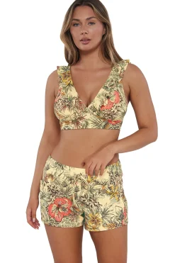 Plus Size<Sunsets Escape Island Spice Laguna Swim Short