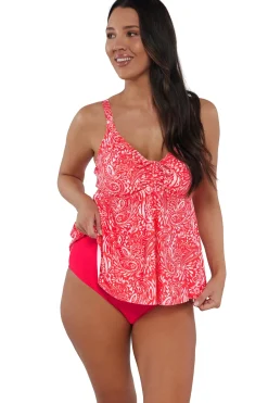 Plus Size|Underwire<Sunsets Escape Majorca Marin Tankini Top