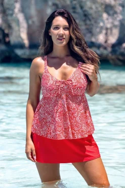 Plus Size|Underwire<Sunsets Escape Majorca Marin Tankini Top