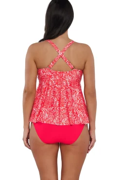 Plus Size|Underwire<Sunsets Escape Majorca Marin Tankini Top