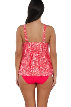 Plus Size|Wire-Free<Sunsets Escape Majorca Sadie Tankini Top