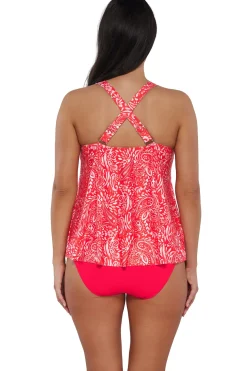 Plus Size|Wire-Free<Sunsets Escape Majorca Sadie Tankini Top