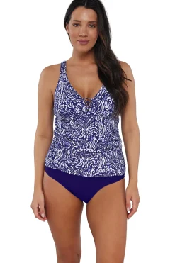 Plus Size|Underwire<Sunsets Escape Marina Emerson Tankini Top