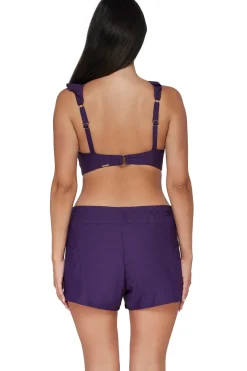 Plus Size<Sunsets Escape Paradise Plum Laguna Swim Short Bottom