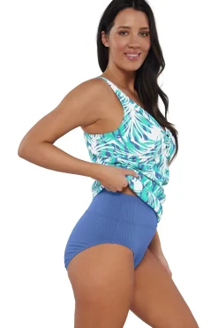 Plus Size|Underwire<Sunsets Escape Sea Breeze Sandbar Rib Emerson Tankini Top