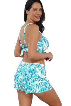 Plus Size<Sunsets Escape Sea Breeze Sandbar Rib Laguna Swim Short