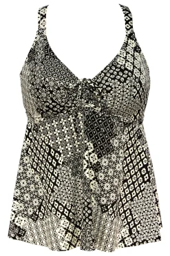Plus Size|Underwire<Sunsets Escape Venice Seagrass Texture Marin Tankini Top