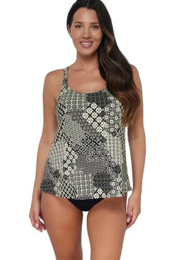 Tankinis<Sunsets Escape Venice Seagrass Texture Jenna Tankini Top
