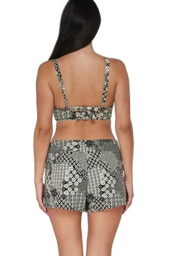 Plus Size<Sunsets Escape Venice Seagrass Texture Laguna Swim Short Bottom