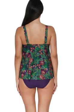 Plus Size|Wire-Free<Sunsets Escape Welcome To Rio Sadie Tankini Top