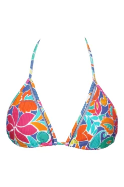 Bikini Tops|Wire-Free<Sunsets Festive Floral Sandbar Rib Laney Triangle Top
