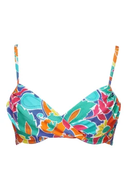 Plus Size|Underwire<Sunsets Festive Floral Sandbar Rib Crossroads Underwire Top