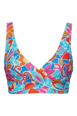 Plus Size|Underwire<Sunsets Festive Floral Sandbar Rib Elsie Top