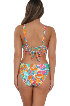 Plus Size|Underwire<Sunsets Festive Floral Sandbar Rib Elsie Top