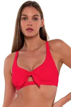 Bikini Tops<Sunsets Geranium Brandi Bralette Top
