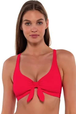 Bikini Tops<Sunsets Geranium Brandi Bralette Top