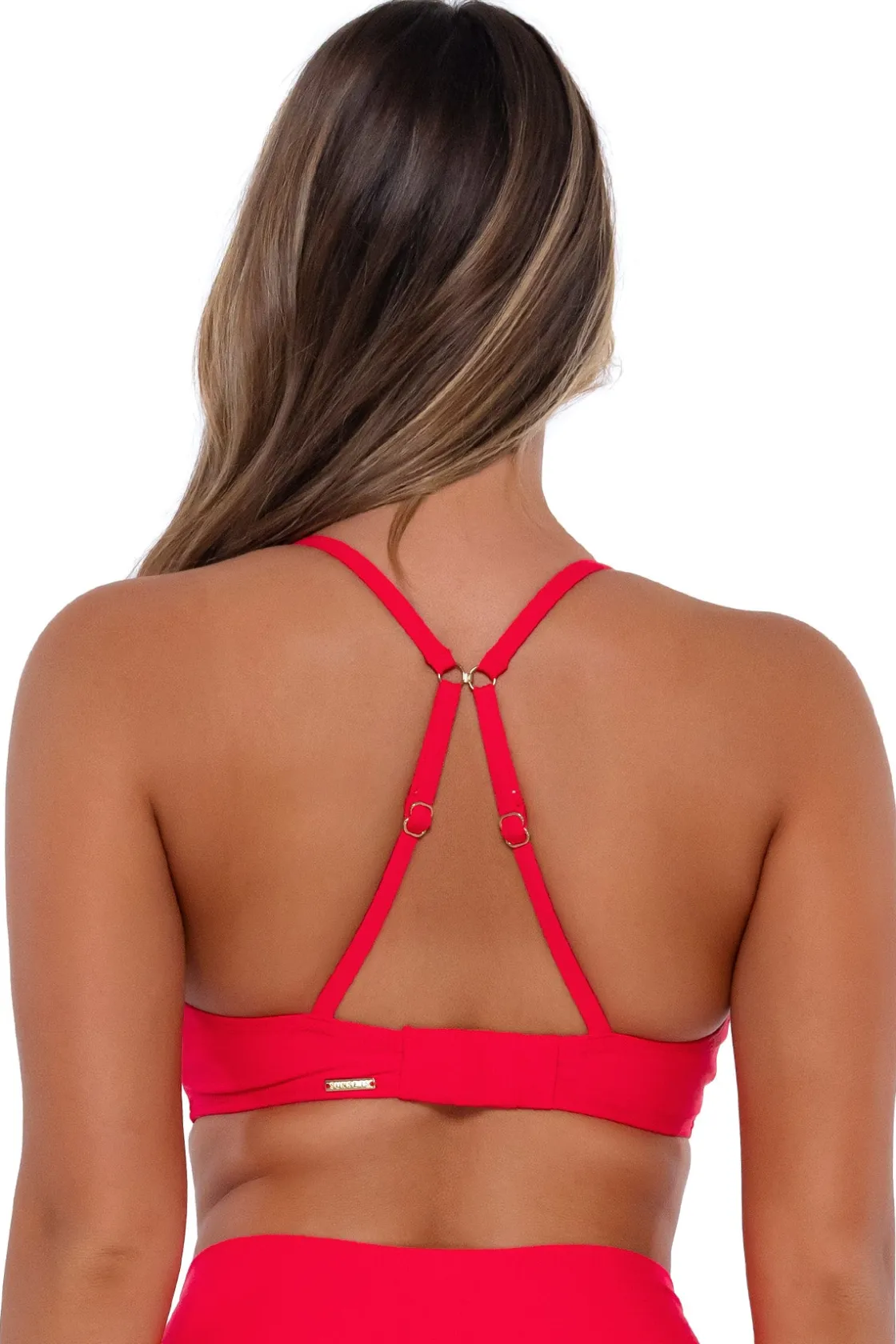 Plus Size|Bra-Sized<Sunsets Geranium Kauai Keyhole Top