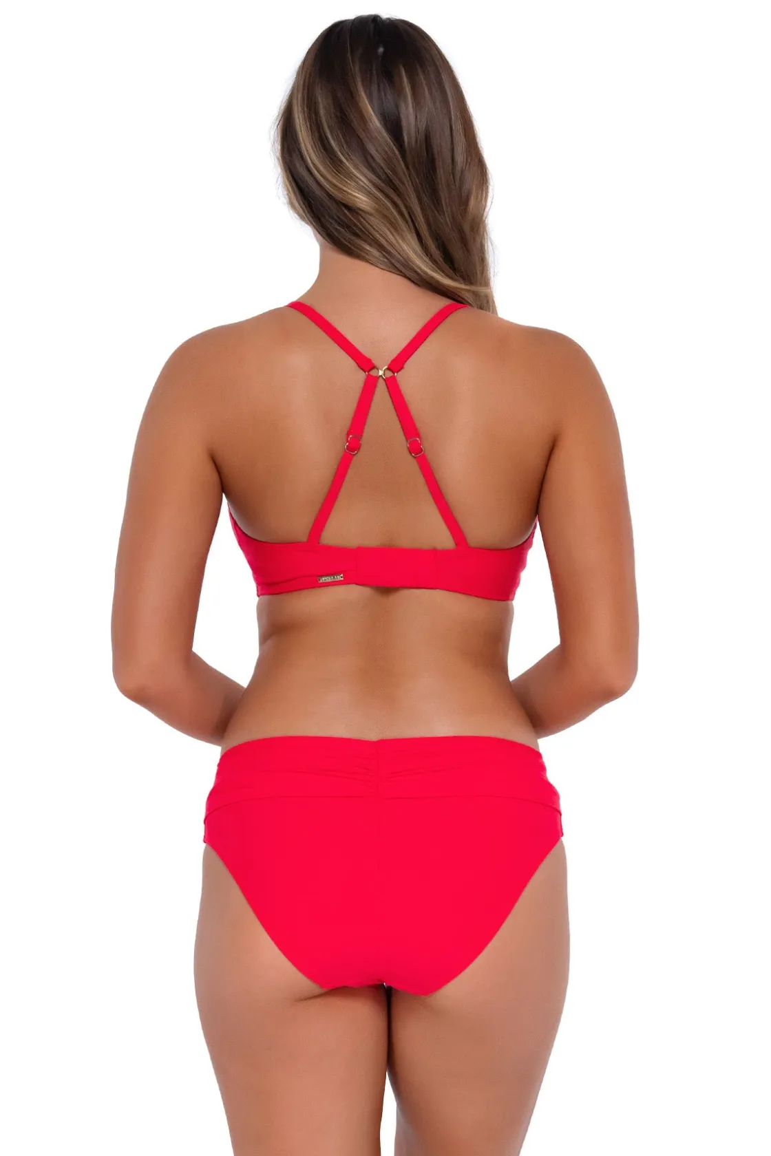 Plus Size|Bra-Sized<Sunsets Geranium Kauai Keyhole Top