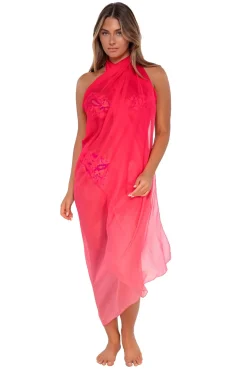 Cover-Ups<Sunsets Geranium Paradise Pareo
