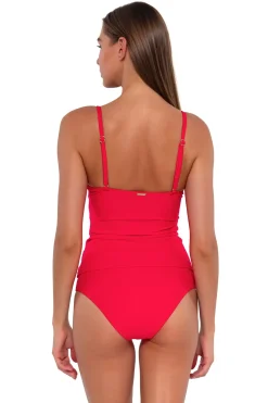 Tankinis<Sunsets Geranium Simone Tankini Top