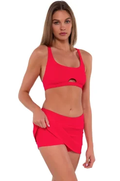 Swim Skirts<Sunsets Geranium Sporty Swim Skirt