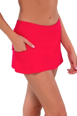 Swim Skirts<Sunsets Geranium Sporty Swim Skirt
