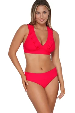 Plus Size|Wire-Free<Sunsets Geranium Willa Wireless Top