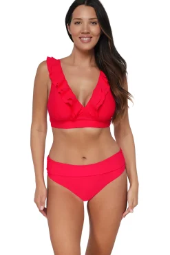 Plus Size|Wire-Free<Sunsets Geranium Willa Wireless Top