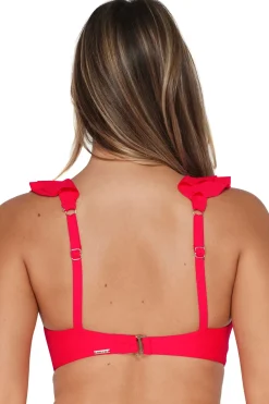 Plus Size|Wire-Free<Sunsets Geranium Willa Wireless Top
