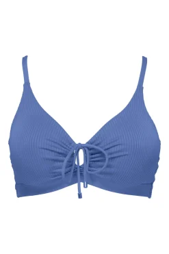 Plus Size|Underwire<Sunsets Harbor Blue Sandbar Rib Kauai Keyhole Top