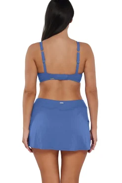 Plus Size|Underwire<Sunsets Harbor Blue Sandbar Rib Kauai Keyhole Top