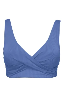 Plus Size|Underwire<Sunsets Harbor Blue Sandbar Rib Elsie Top