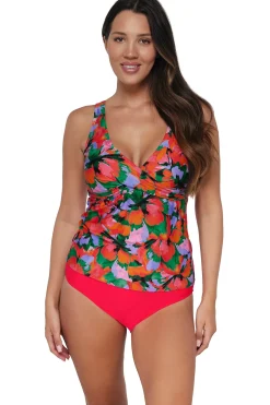 Plus Size|Underwire<Sunsets Hummingbird Cove Elsie Tankini Top