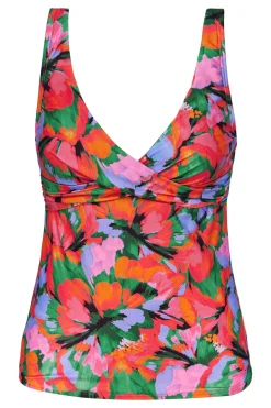 Plus Size|Underwire<Sunsets Hummingbird Cove Elsie Tankini Top
